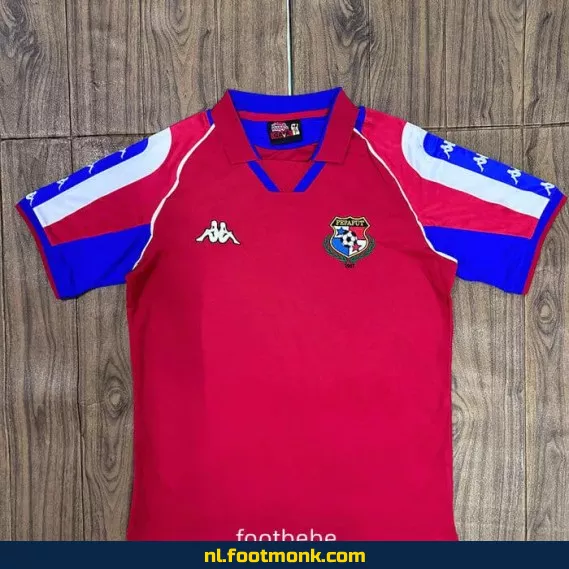 Vintage Panama Thuisshirt 1998-1999 - Rood Retro Voetbalshirt - Officieel Domicile Shirt - Authentiek Voetbalshirt
