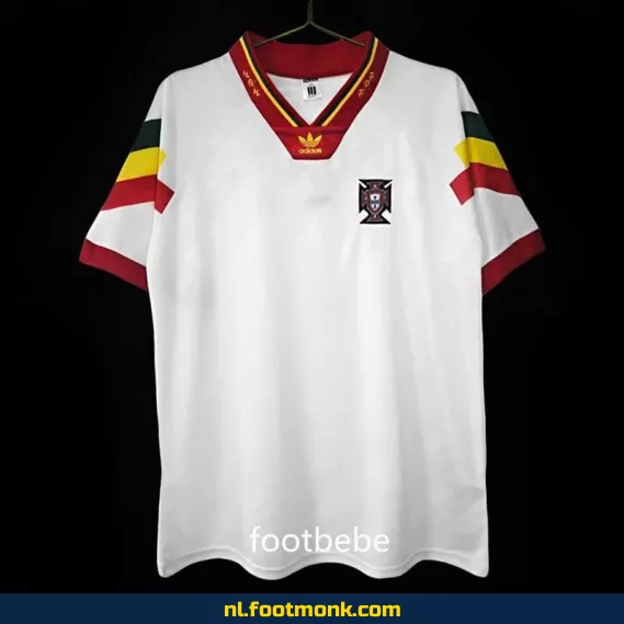 Retro Voetbalshirt Portugal 1992-1994 Uit Shirt Wit – Vintage Voetbalshirt