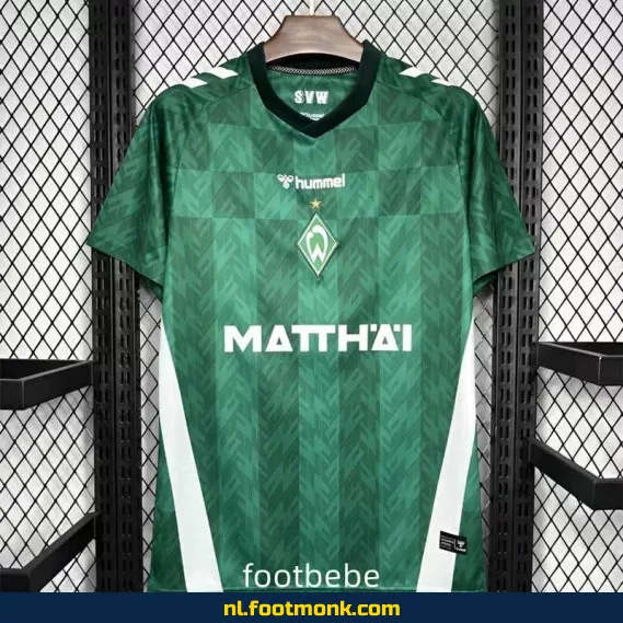 Werder Bremen Thuisshirt 2024/2025 – Groen Voetbalshirt | Officieel Voetbaltenue | Dames & Heren | Personaliseerbaar | Snelle Levering