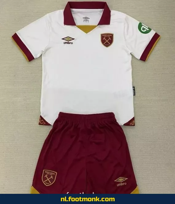 West Ham United Derde Thuisshirt Kinderen 2024-2025 – Wit Voetbalshirt | Officieel | Personaliseerbaar | Snelle Levering