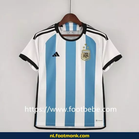 Argentijns voetbalshirt 2022-2023 thuistenue met 3 sterren – Officieel voetbalshirt voor heren, dames en kinderen