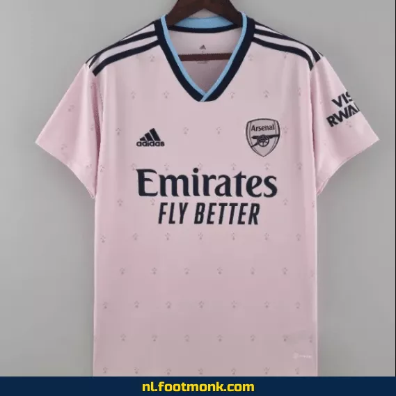 Arsenal voetbalshirt 2022-2023 derde tenue - Roze | Officieel voetbalshirt | Voetbalshirt heren/dames/kinderen | Origineel voetbalshirt kopen