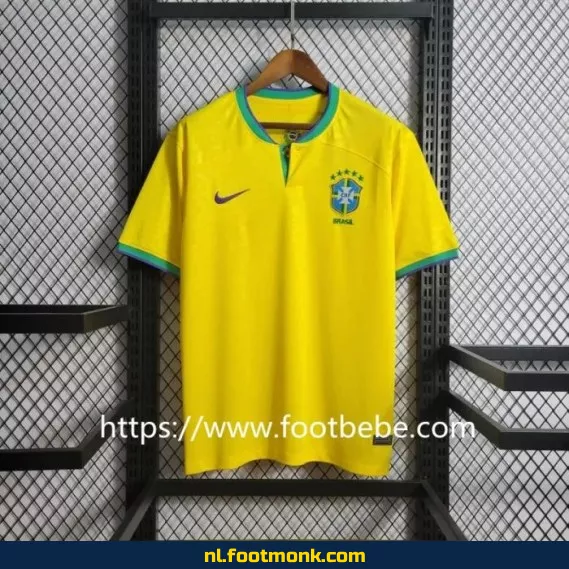 Brazilië Thuisshirt WK 2022 - Geel Voetbalshirt | Officieel Voetbalshirt | Voetbalshirts Dames/Heren/Kinderen | Fanwear | Aanbieding