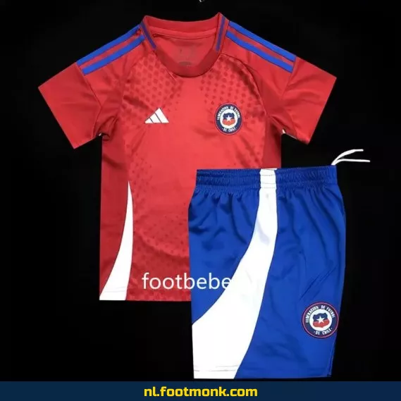Chili Thuistenue Voetbalshirt Kinderen 2024 - Rood | Officieel Voetbalshirt | Personaliseerbaar
