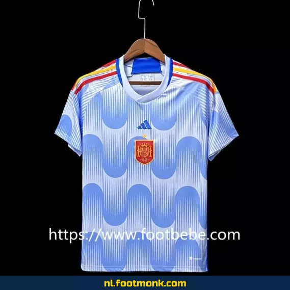 Spanje WK 2022 Uitshirt Voetbalshirt - Officieel Voetbaltenue voor Dames en Heren