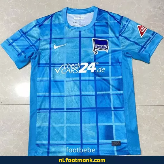 Hertha Berlin Vierde Voetbalshirt 2024-2025 - Officieel Voetbalshirt | Fanwear | Dames & Heren | Personaliseerbaar