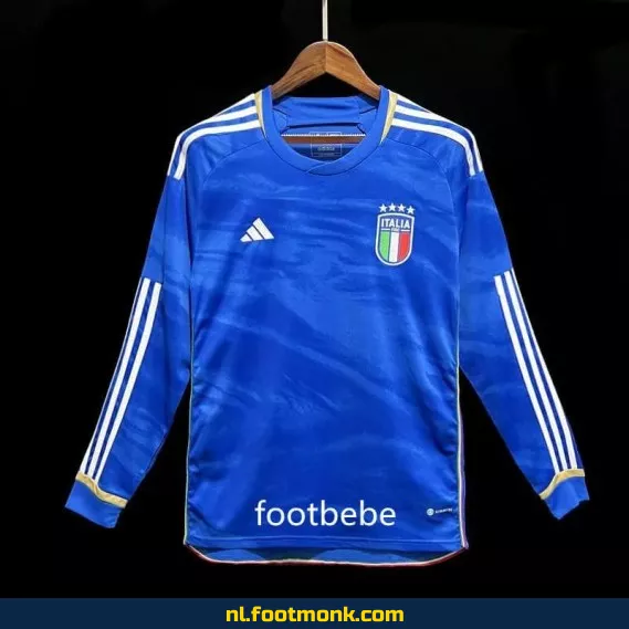 Officieel Italiaans voetbalshirt 2023 - Thuis - Blauw - Lange mouw - Heren - Authentiek