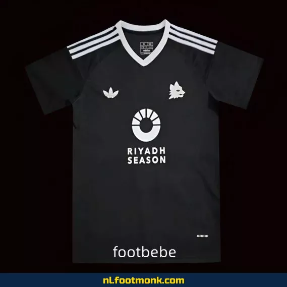 AS Roma Voetbalshirt 2024-2025 Pre Match Zwart – Officieel Voetbalshirt, Heren/Dames/Kinderen, Fanwear, Aanbieding