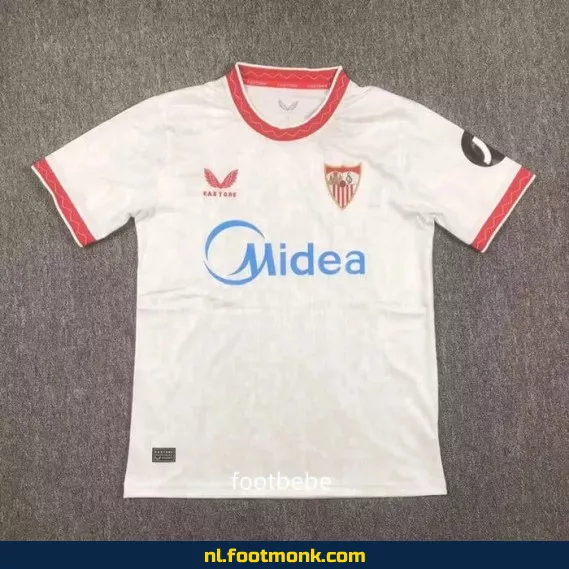 Sevilla FC Thuisshirt 2024-2025 – Wit Voetbalshirt | Officieel Voetbalshirt | Heren & Dames | Personaliseerbaar