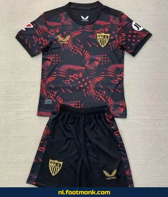 Sevilla Voetbalshirt Kinderen 2024-2025 - Zwart | Officieel Voetbalshirt | Fanwear | Aanbieding