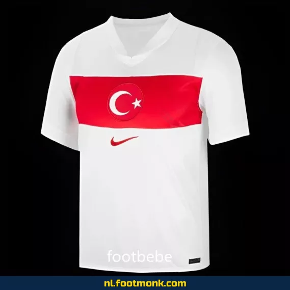 Turkije Thuisshirt 2024-2025 - Wit Voetbalshirt | Officieel Voetbaltenue | Bestel Online