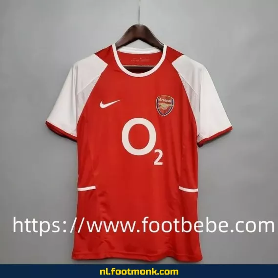 Origineel Arsenal vintage voetbalshirt 2002-2004 (thuis) - Retro voetbalshirt voor heren en dames - Officieel voetbalshirt met bedrukking