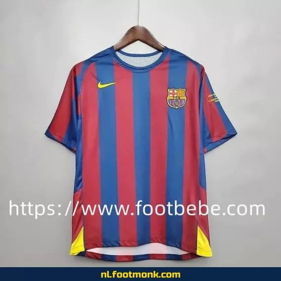 Retro FC Barcelona voetbalshirt 2005-2006 thuistenue - Vintage voetbalshirt kopen | Officieel, origineel