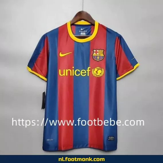 Vintage FC Barcelona voetbalshirt 2010-2011 thuistenue - Officieel retro voetbaltenue voor heren en dames
