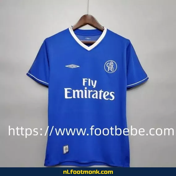 Vintage Chelsea voetbalshirt 2003-2005 thuistenue blauw - Officieel retro voetbalshirt