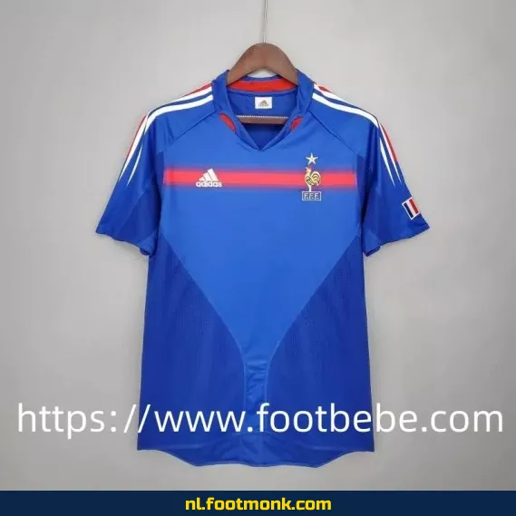 Vintage Frans voetbalshirt thuis 2004 - Officieel retro voetbaltenue - Coupe d'Europe collectie