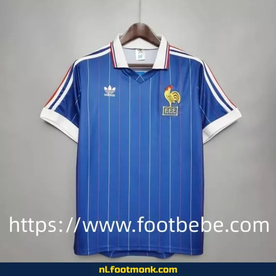 Vintage Frans voetbalshirt 1982 WK-thuis – Officieel retro voetbaltrui
