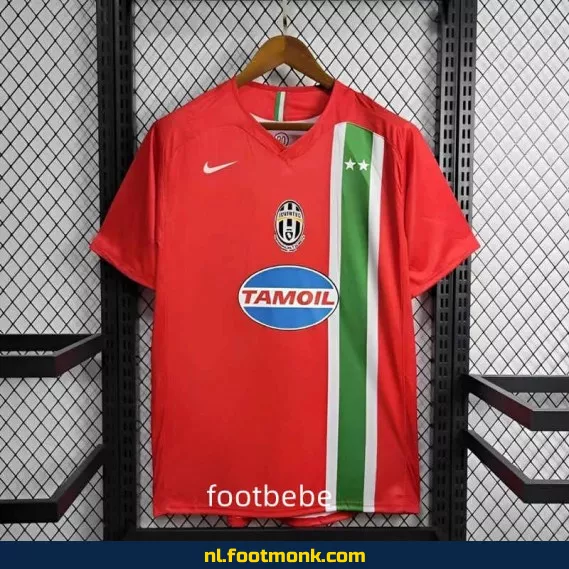 Vintage Juventus voetbalshirt 2005-2006 uit shirt rood - Officieel retro voetbaltenue - Authentiek voetbalshirt voor heren en dames