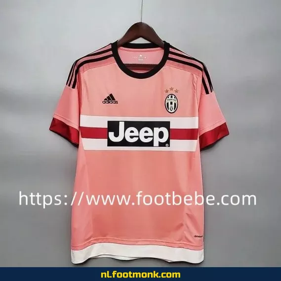 Retro Juventus voetbalshirt 2015-2016 - Roze uit shirt | Officieel voetbalshirt | Vintage voetbalshirts