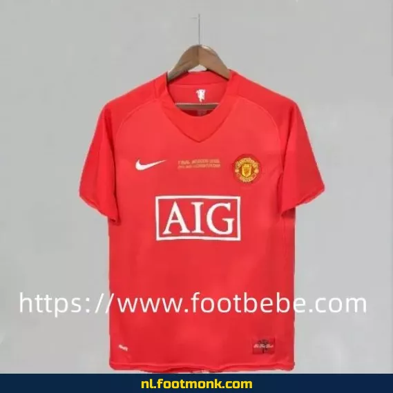 Vintage Manchester United voetbalshirt 2007-2008 thuistenue - Officieel retro voetbalshirt