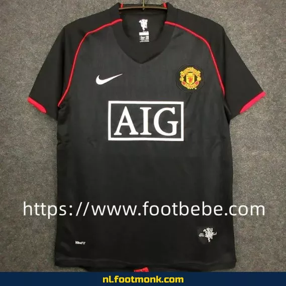 Vintage Manchester United voetbalshirt 2007-2008 (derde tenue) - Retro voetbalshirt, officieel voetbalshirt, voetbalshirt heren