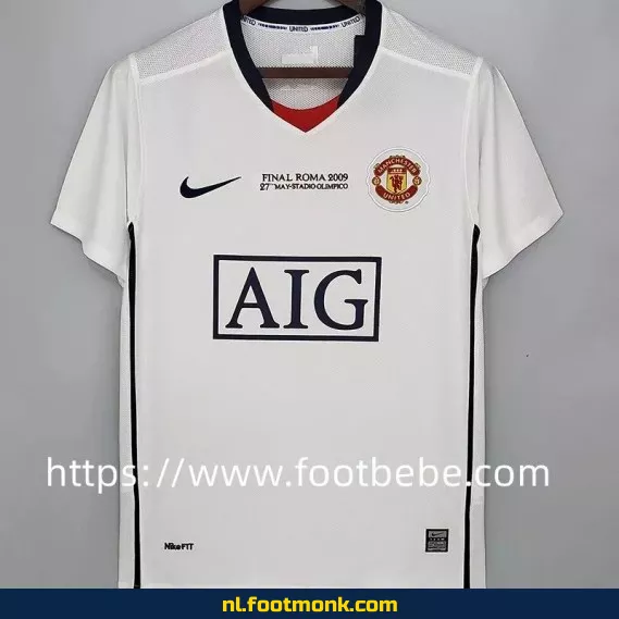 Vintage voetbalshirt Manchester United 2008-2009 uit shirt - Officieel retro voetbaltenue - Authentiek voetbalshirt heren/dames