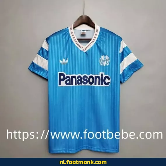 Retro Olympique Marseille voetbalshirt 1990-1991 uit shirt - Vintage voetbalshirt heren/dames - Officieel voetbalshirt kopen