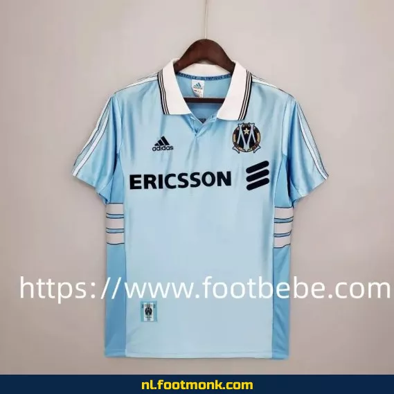 Retro Olympique Marseille voetbalshirt 1998-1999 uit shirt - Vintage voetbaltrui - Officieel voetbalshirt - Voetbalshirt heren/dames - Origineel voetbalshirt