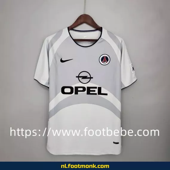Retro PSG voetbalshirt 2001-2002 uit shirt wit - Vintage voetbalshirt kopen | Officieel voetbalshirt PSG | Exclusief voetbalshirt