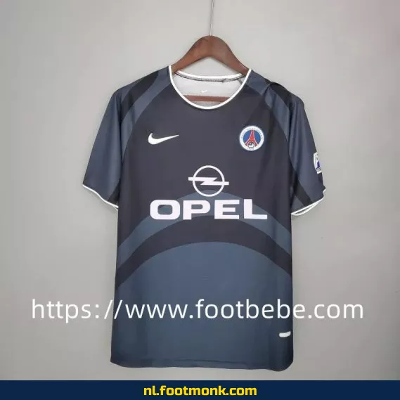 Retro PSG voetbalshirt 2001-2002 derde tenue grijs - Vintage voetbalshirt kopen