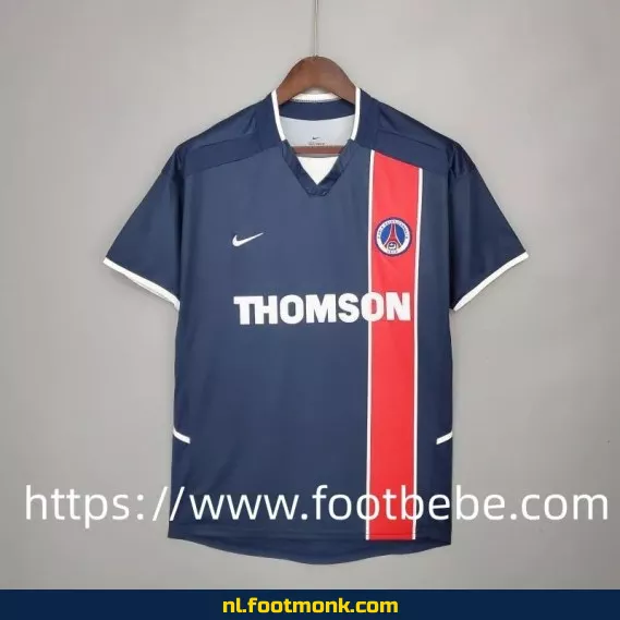 Retro PSG voetbalshirt 2002-2003 - Origineel blauw thuistenue - Vintage voetbalshirt kopen