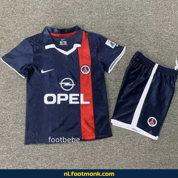 Retro PSG voetbalshirt voor kinderen - Thuis tenue 2001-2002 - Vintage voetbalshirt kopen