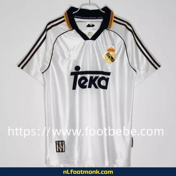 Retro Real Madrid voetbalshirt 1998-1999 thuistenue - Vintage voetbalshirt heren/dames - Officieel voetbalshirt aanbieding