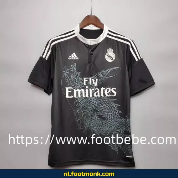 Vintage Real Madrid voetbalshirt 2014-2015 - Derde tenue zwart - Officieel retro voetbalshirt