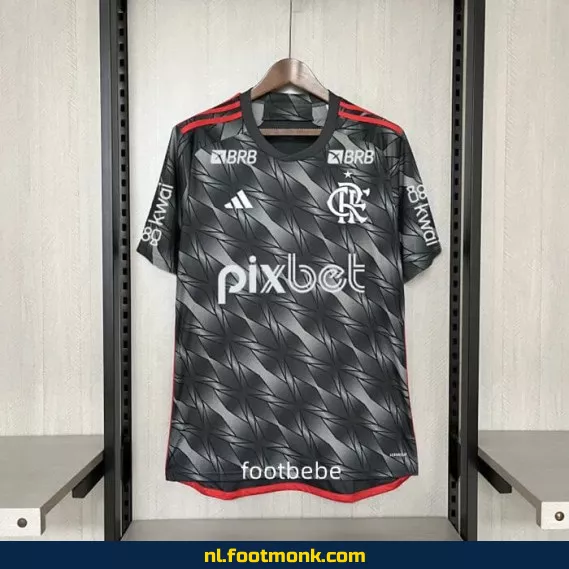 Flamengo Derde Shirt 2024-2025 Met Sponsoring – Officieel Voetbalshirt voor Supporters – Dames & Heren
