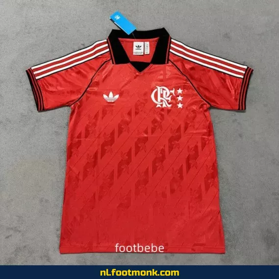 **Flamingo Retro Voetbalshirt 2025-2026 - Rood - Officieel Voetbaltenue - Fanwear Aanbieding**