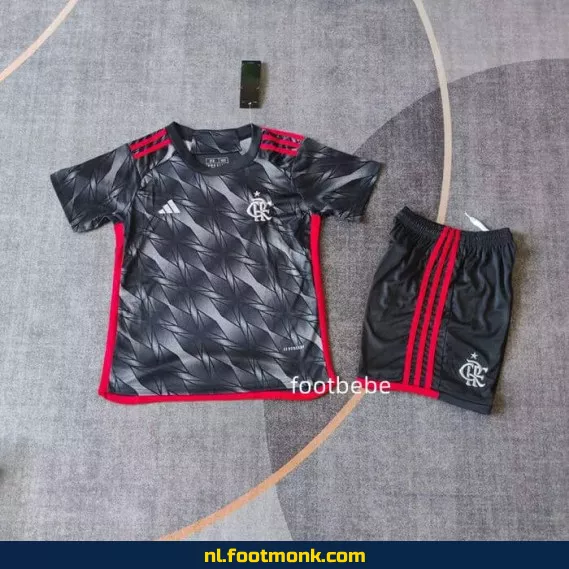 Flamingo Kinder Voetbalshirt 2024-2025 Derde Tenue Met Sponsor – Officieel Voetbalshirt voor Kinderen