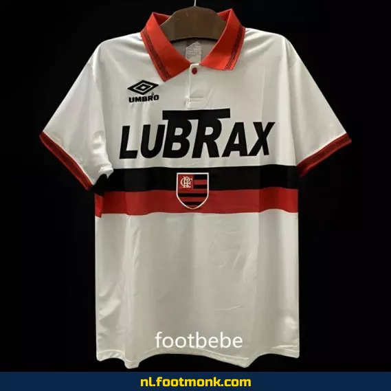 Flamingo Vintage Voetbalshirt 1993-1994 - Witte Uit Shirt - Officieel Retro Voetbaltenue - Authentiek Voetbalshirt