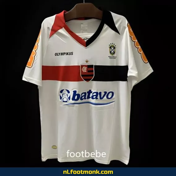 Flamingo Vintage Voetbalshirt 2010-2011 - Witte Uit Shirt - Officieel Retro Voetbaltenue - Authentiek Voetbalshirt