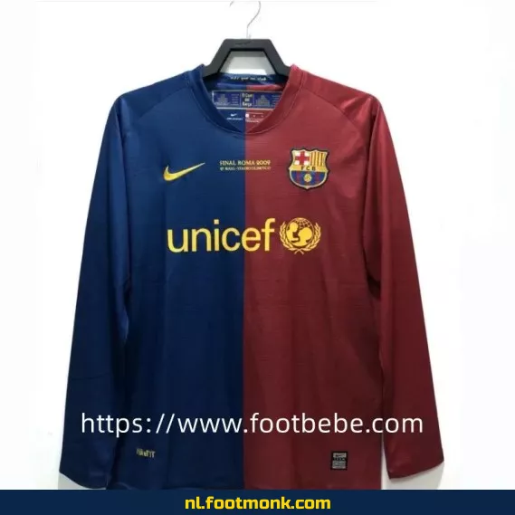 Retro voetbalshirt FC Barcelona thuis 2008-2009 met lange mouw - Officieel voetbalshirt