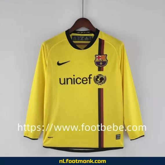 Vintage FC Barcelona voetbalshirt 2008-2009 uit shirt met lange mouwen - Officieel retro voetbalshirt voor heren en dames