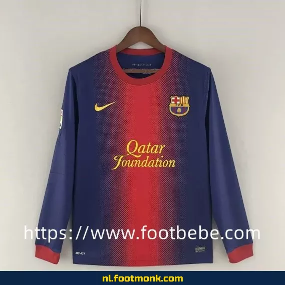 Retro FC Barcelona voetbalshirt 2012-2013 thuis - lange mouwen - officieel voetbalshirt