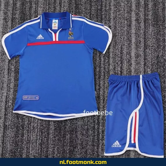 Vintage Frankrijk Voetbalshirt Kinderen – Euro 2000 Thuisshirt | Officieel Retro Voetbalshirt