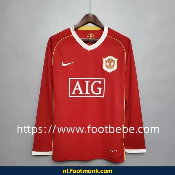 Vintage Manchester United voetbalshirt 2006-2007 (thuis, manches longues) - Officieel retro voetbaltenue | Koop nu originele voetbalshirts online