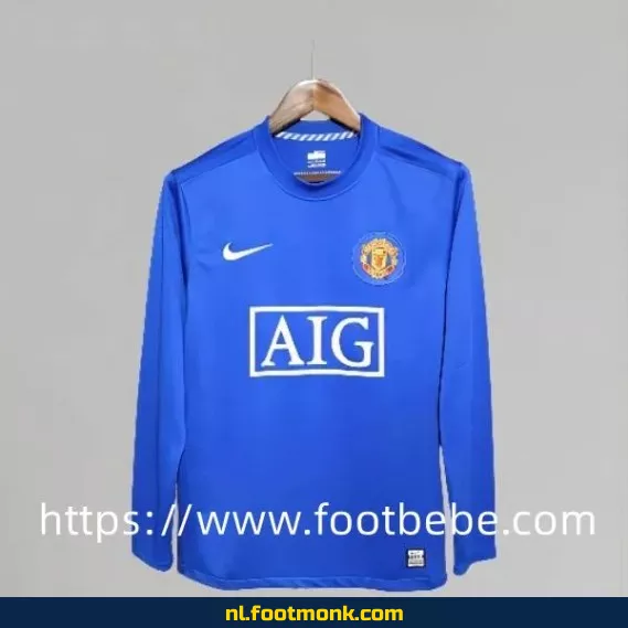 Retro voetbalshirt Manchester United 2007-2008 manchester united lange mouwen buitenkant - Officieel voetbalshirt