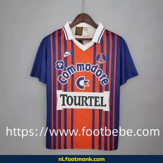 Retro PSG voetbalshirt 1992-1993 - Thuis - Blauw Rood - Vintage voetbalshirt kopen - Officieel voetbalshirt