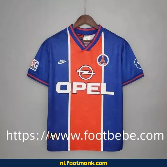 Retro PSG voetbalshirt 1995-1996 - origineel thuis tenue blauw rood - vintage voetbalshirt kopen
