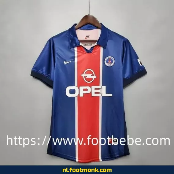 Retro PSG voetbalshirt 1998-1999 thuis - blauw en rood - origineel vintage voetbalshirt