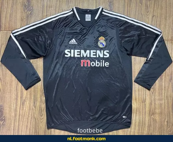 Retro Real Madrid voetbalshirt 2004-2005 uit shirt met lange mouwen - Officieel voetbalshirt, vintage voetbalshirts, voetbalshirt heren