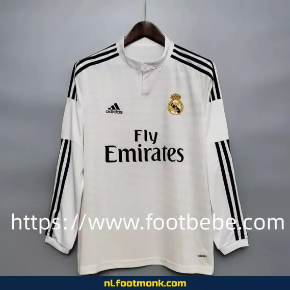 Retro Real Madrid voetbalshirt 2014-2015 - origineel thuistenue met lange mouwen - voetbalshirt heren/dames - officieel voetbalshirt vintage